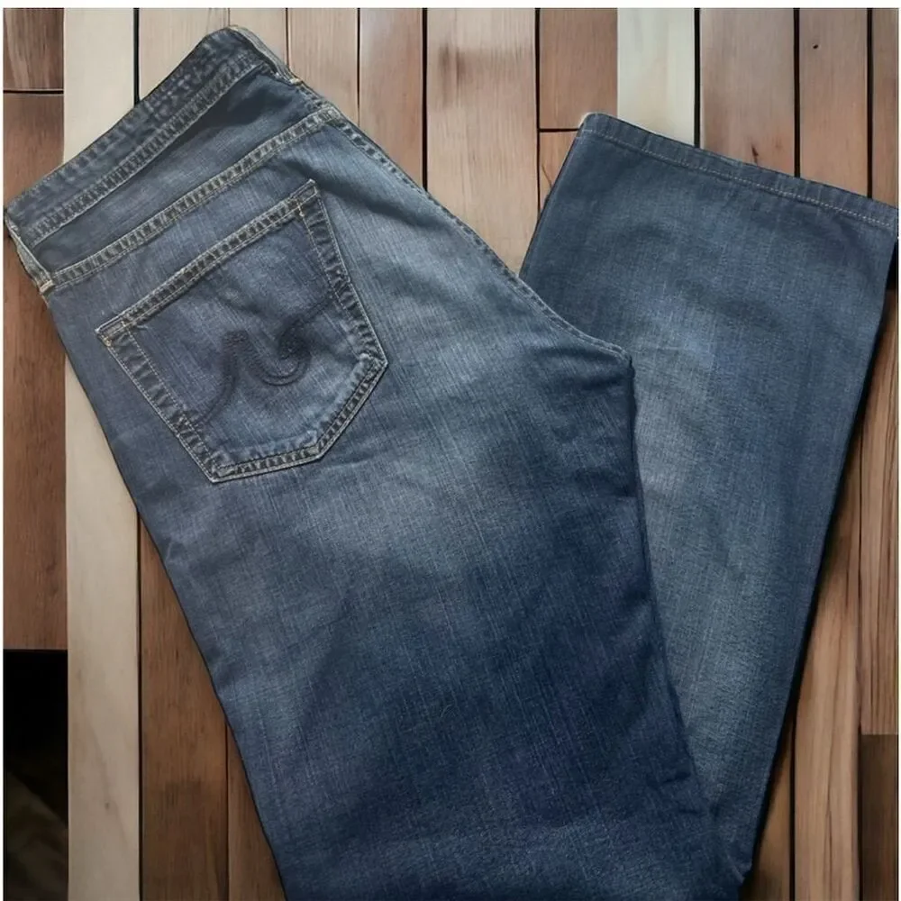 Adriano Goldschmied the Protege Straight Leg Jeans Blue Wash Denim Men’s Jeans